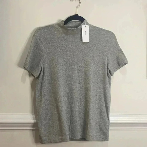 NWT Vince Mock Neck Top in H Stone Grey Sz M - Picture 7 of 9